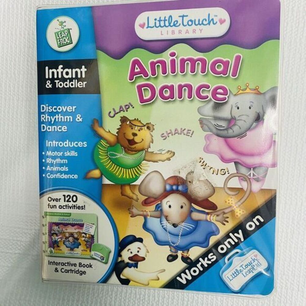 Little Touch LeapPad Frog Animal Dance Infant Toddler Interactive Book‎ Game.